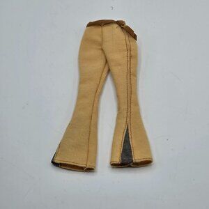 Vintage Barbie Doll Flared Pants With Side Slits & Bow Belt